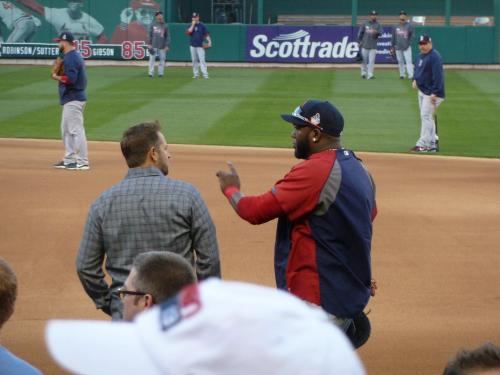 Here, Red Sox great and fellow MLB Network talking head Kevin Millar chats with future World Series MVP David Ortiz